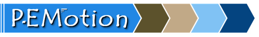 P-EMotion logo as banner with color palette