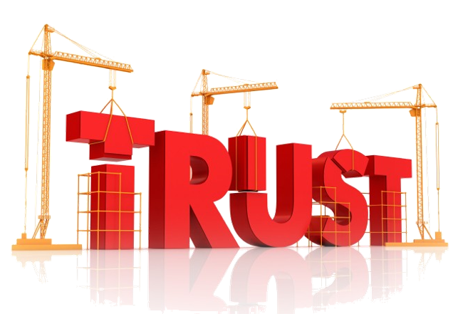 Le mot 'Trust' en construction